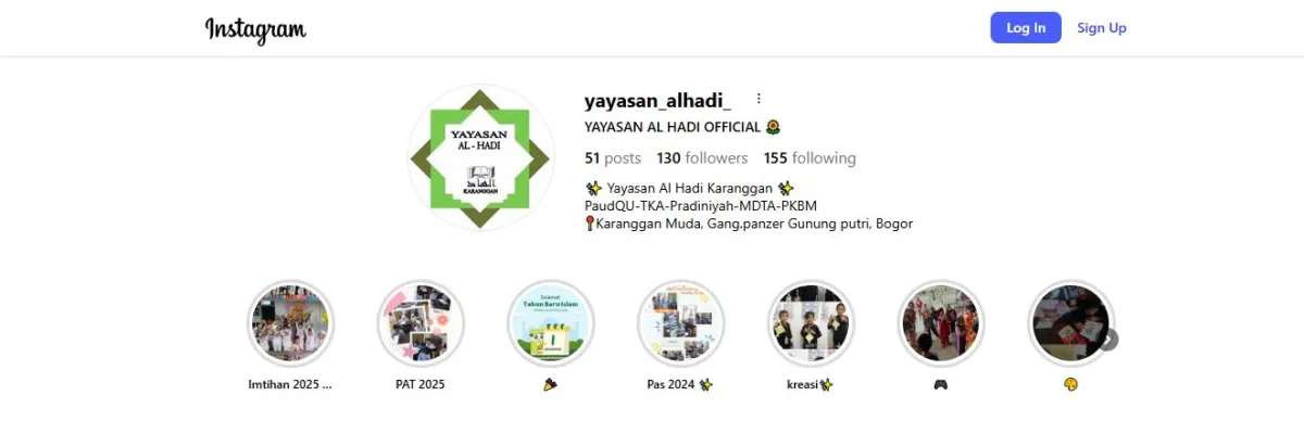 📸 Instagram – Yayasan Alhadi