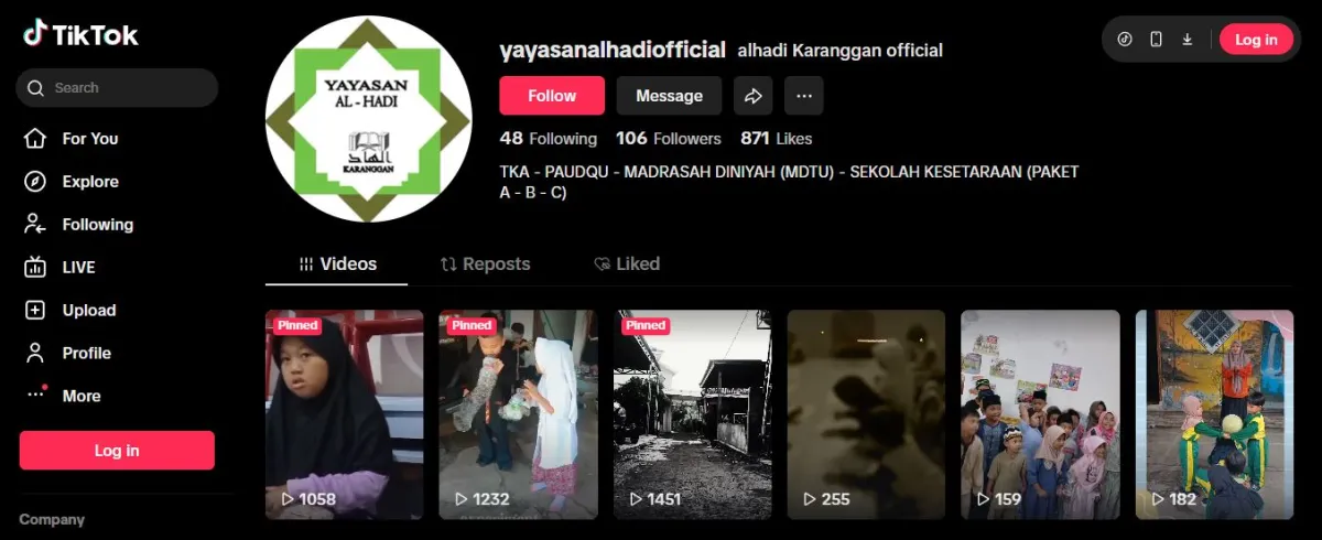 🎵 TikTok – Yayasan Alhadi